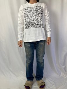 画像2: 90's Paul Bennett Hirsch USA製 アートプリントTシャツ L (2)