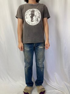 画像3: 90's PSYCO CYCLES USA製 チョッパーバイクカスタムショッププリントTシャツ S (3)