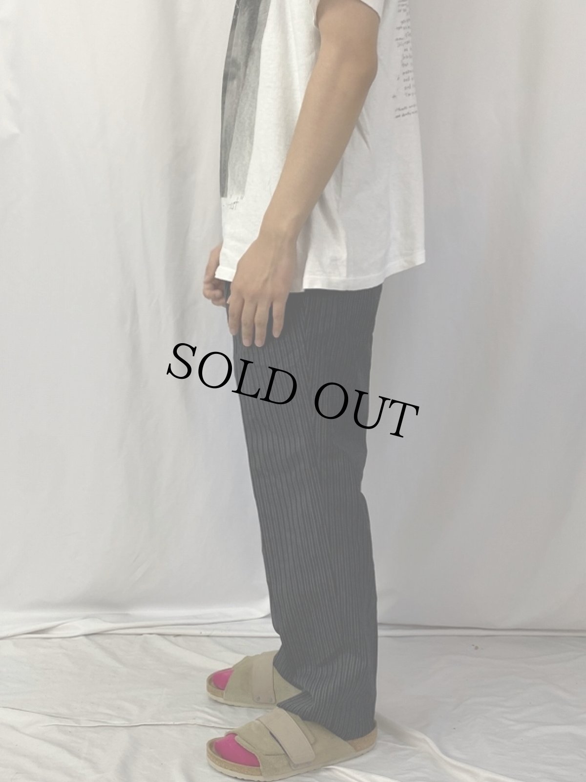 画像3: 50〜60's JAPAN製 "高銀毛織" 織柄 2タックウールスラックス W32 (3)