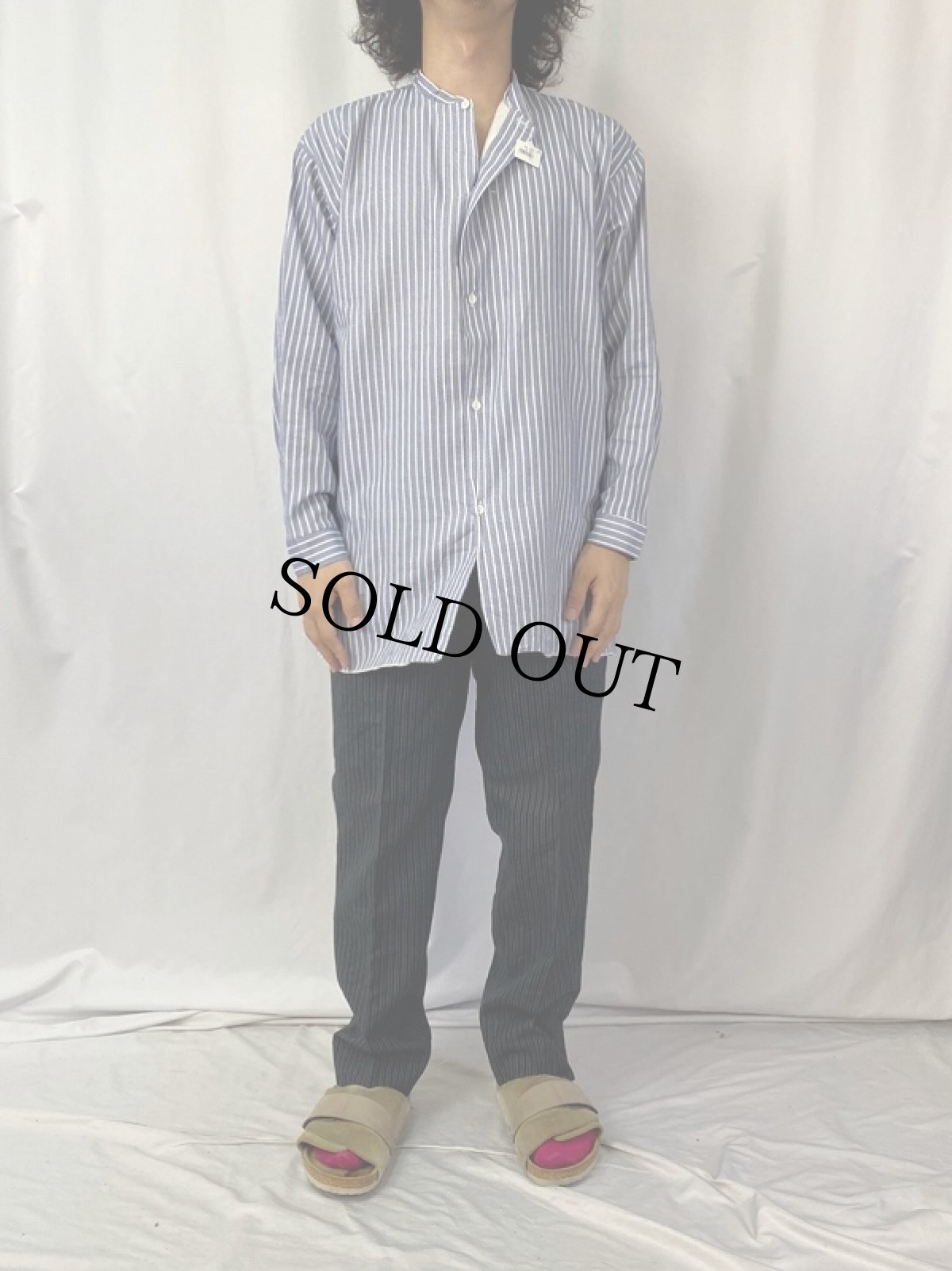 画像2: チェコ軍 ストライプ柄 プリズナーシャツ 42 (2)