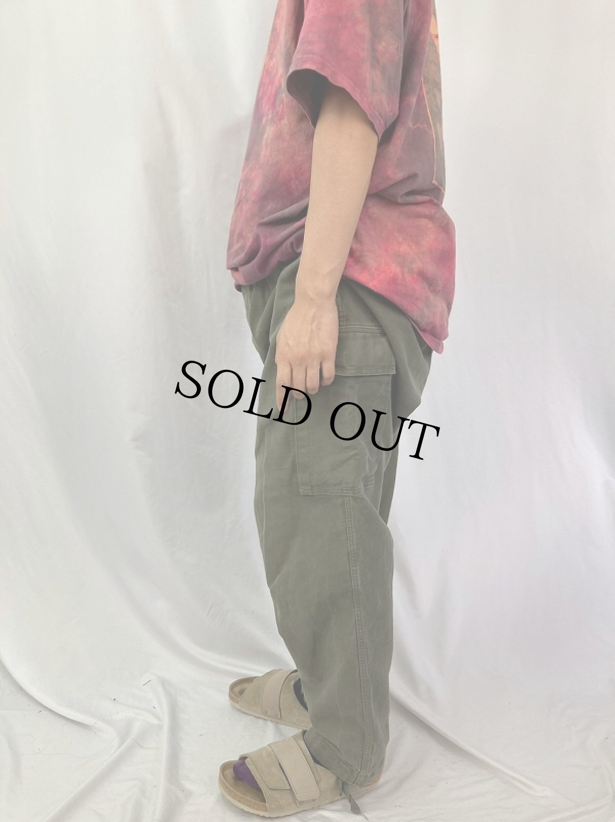 画像3: 80's GERMAN ARMY モールスキンカーゴパンツ W38 (3)