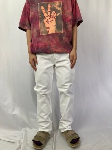 画像2: 90's Levi's 505 USA製 オレンジタブ ホワイトデニムパンツ W33 (2)