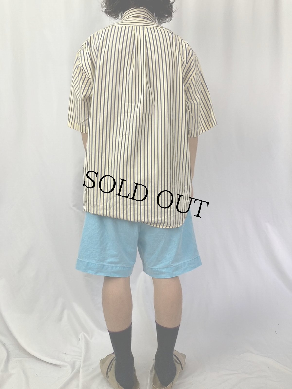 画像4: POLO Ralph Lauren "BIG SHIRT" ストライプ柄 ロゴ刺繍ボタンダウンコットンシャツ L (4)