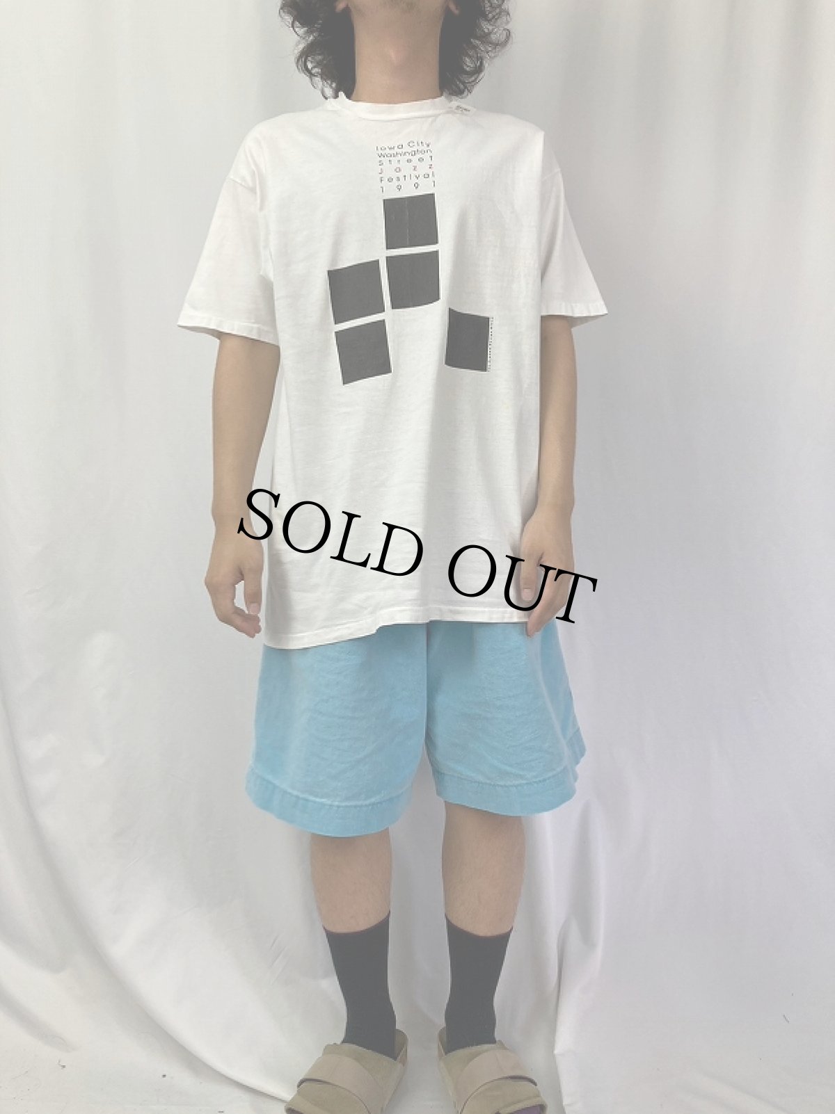 画像2: 90's "Iowa City Washington Street Jazz Festival 1991" ジャズフェスティバルTシャツ (2)