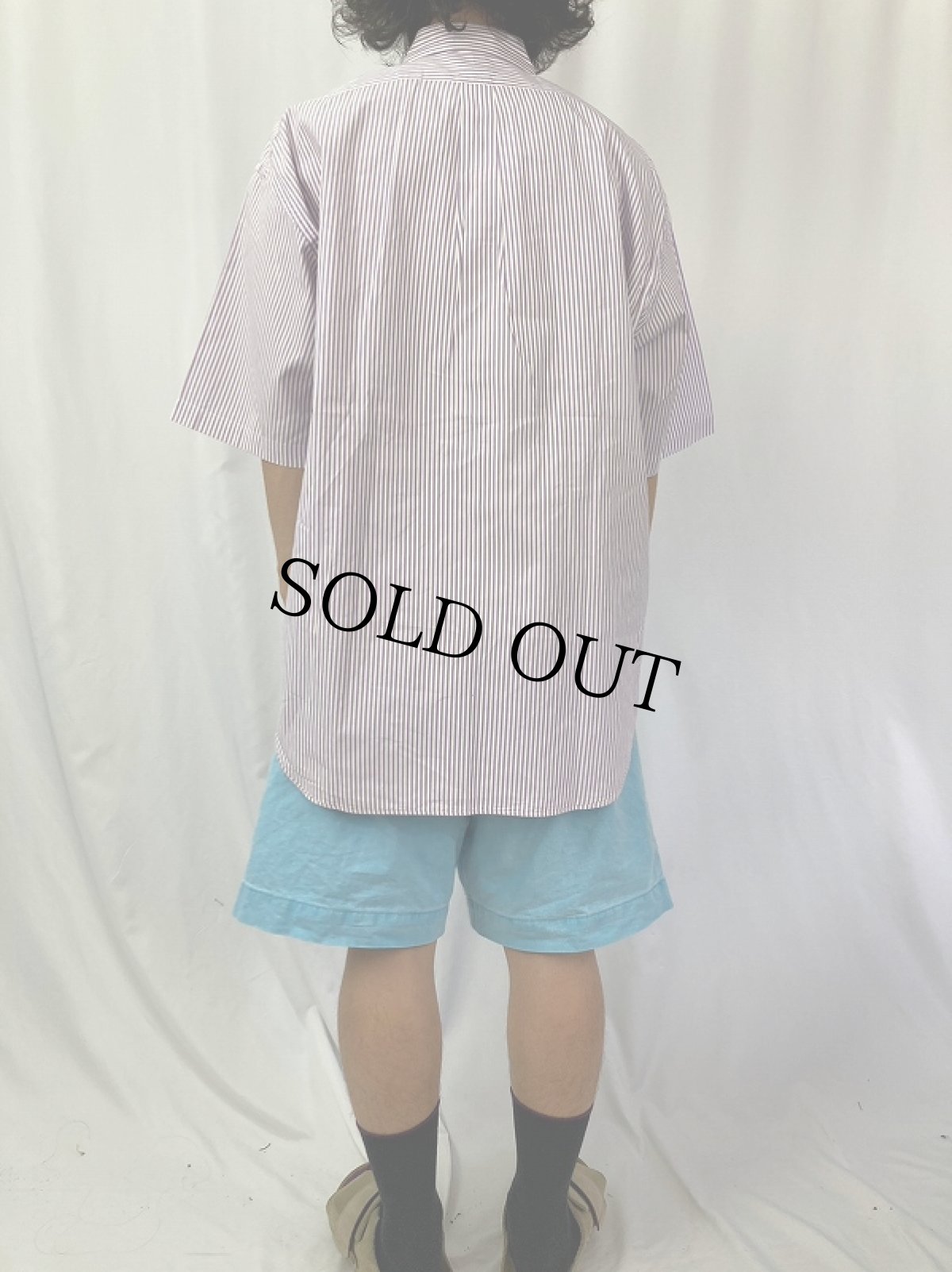 画像4: POLO Ralph Lauren "BIG SHIRT" ストライプ柄 ロゴ刺繍ボタンダウンコットンシャツ L (4)