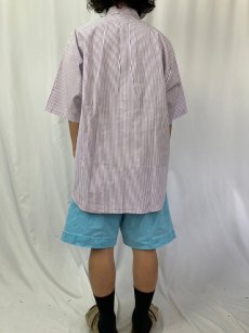 画像4: POLO Ralph Lauren "BIG SHIRT" ストライプ柄 ロゴ刺繍ボタンダウンコットンシャツ L (4)