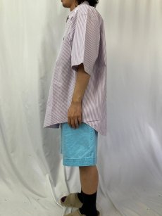 画像3: POLO Ralph Lauren "BIG SHIRT" ストライプ柄 ロゴ刺繍ボタンダウンコットンシャツ L (3)