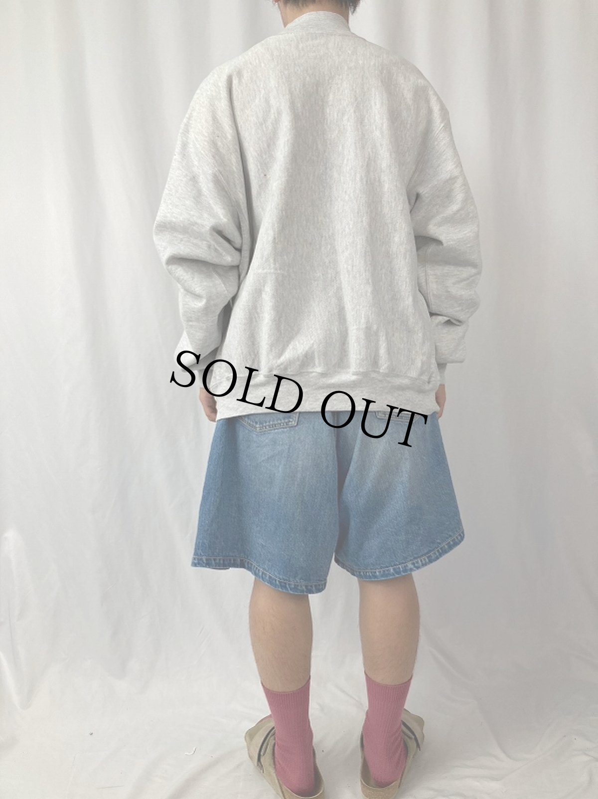 画像4: 90's Champion REVESE WEAVE スナップボタンカーディガン L (4)