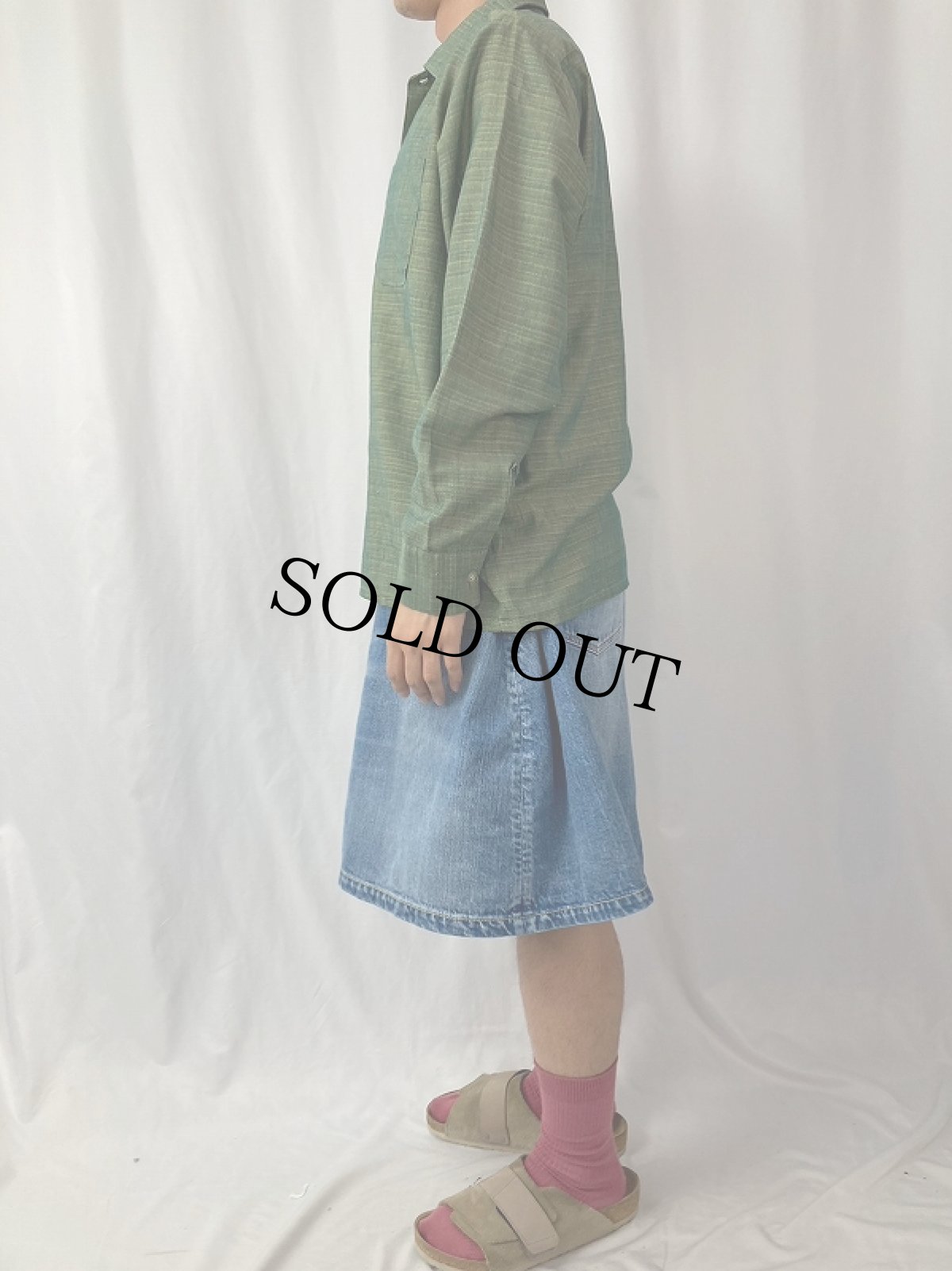 画像3: 60〜70's Sears "PERMA PREST" ポリエステル×コットン オープンカラーシャツ L (3)