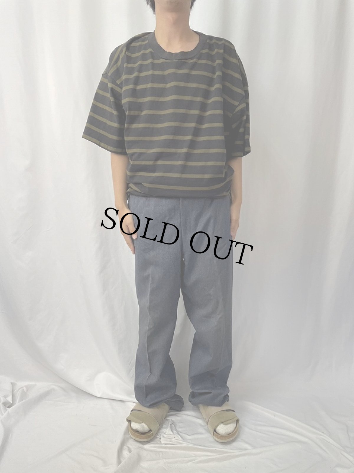 画像2: 60's へリンボーンツイルウールスラックス W34 (2)