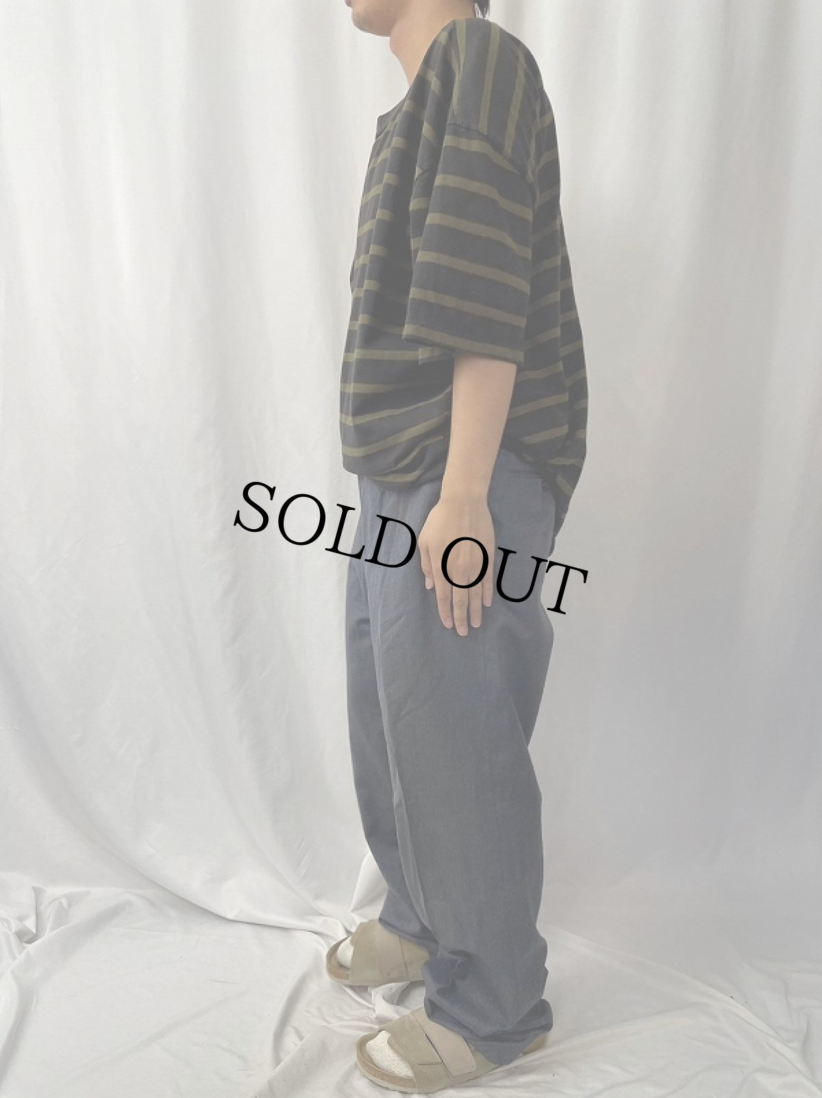 画像3: 60's へリンボーンツイルウールスラックス W34 (3)