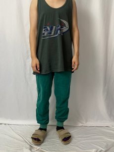 画像2: 80's adidas ポリエステル×コットン トラックパンツ M (2)