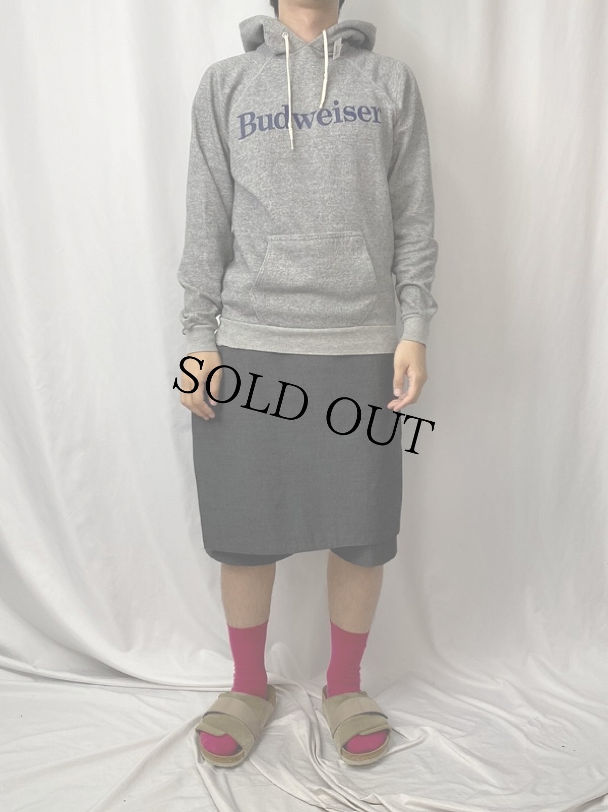 画像2: 70〜80s Budweiser USA製 ビールメーカープリントラグランパーカー (2)