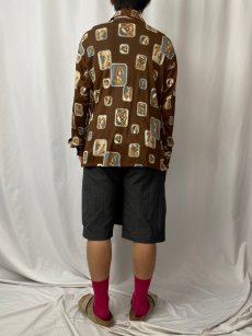 画像4: 70's JCPenny "Tapered" 総柄プリントシャツ L (4)