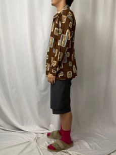 画像3: 70's JCPenny "Tapered" 総柄プリントシャツ L (3)