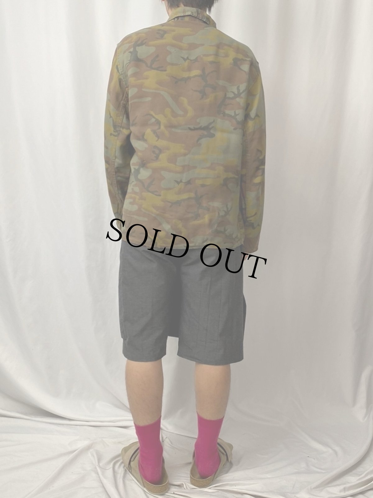 画像4: 60〜70's カモ柄 ハンティングジャケット M (4)