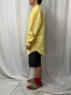 画像3: POLO Ralph Lauren "BLAKE" シルク×リネン ロゴ刺繍ボタンダウンシャツ L (3)