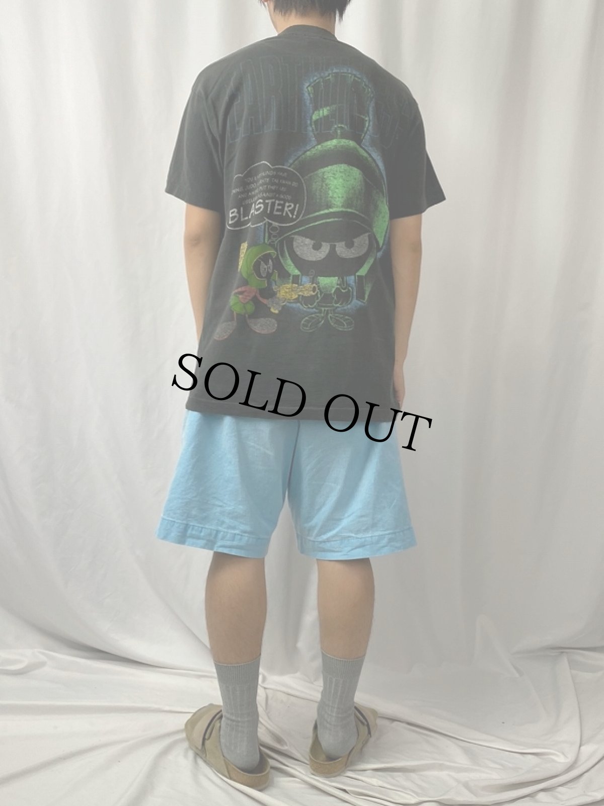 画像5: 90's Marvin the Martian USA製 "Looney Tunes" キャラクター刺繍 プリントTシャツ BLACK L (5)