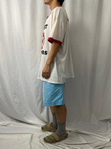 画像3: 90's〜 GHOST BUSTERS USA製 フロッキープリントリンガーTシャツ 2X (3)