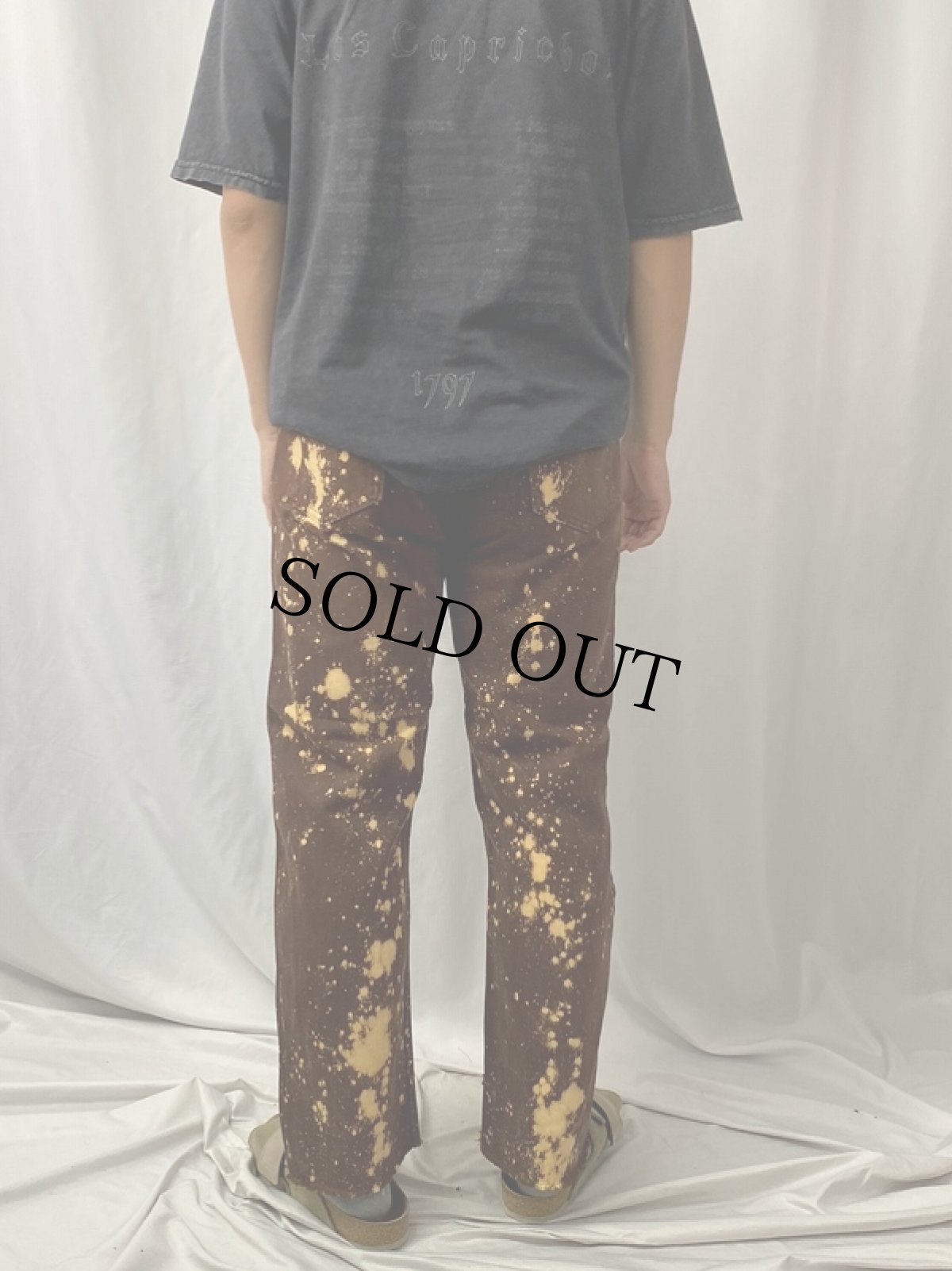 画像4: 90's Levi's 501 USA製 ブリーチ加工 オーバーダイデニムパンツ W32 (4)