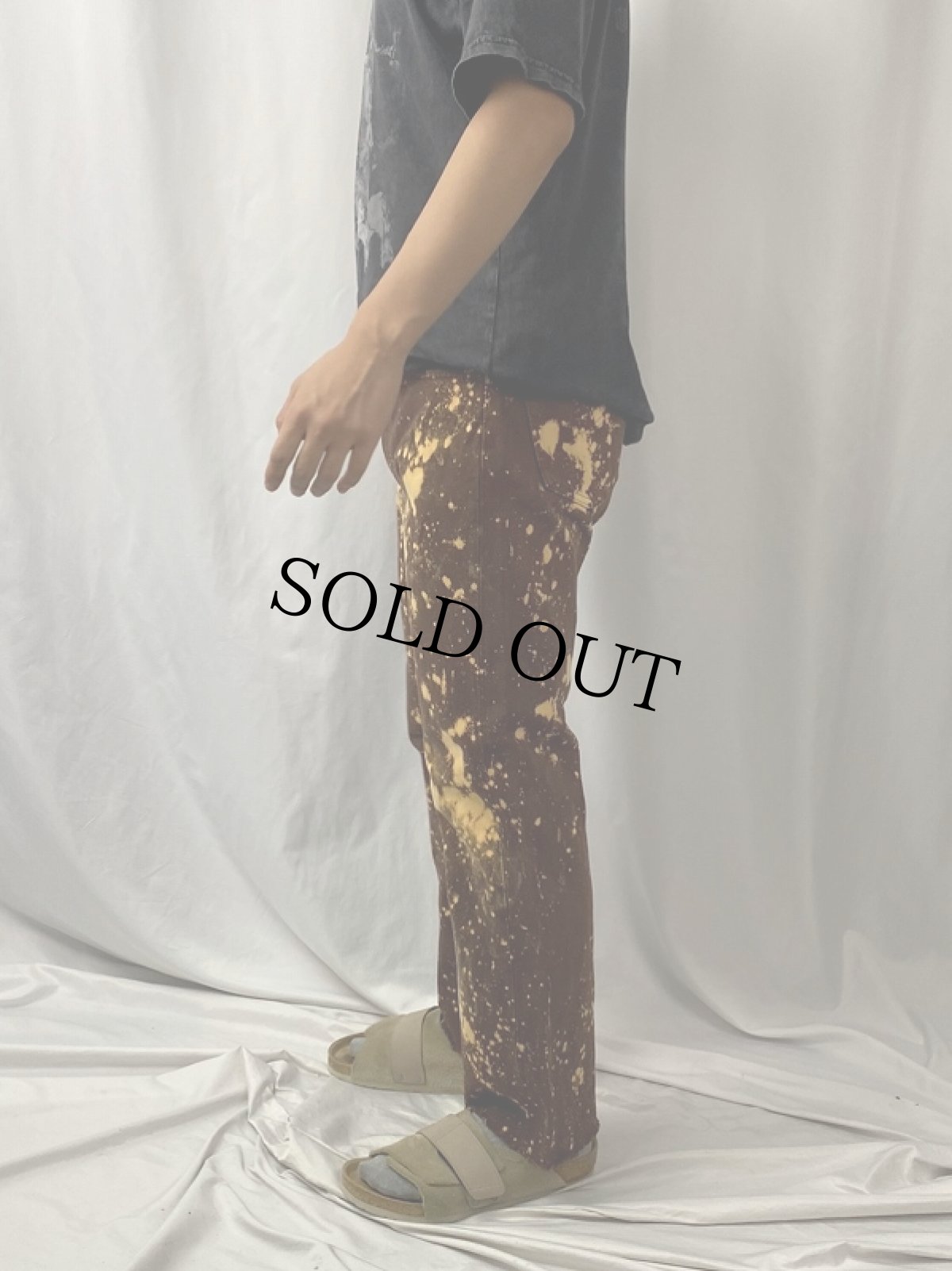 画像3: 90's Levi's 501 USA製 ブリーチ加工 オーバーダイデニムパンツ W32 (3)