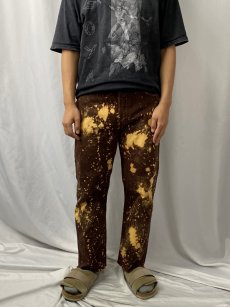 画像2: 90's Levi's 501 USA製 ブリーチ加工 オーバーダイデニムパンツ W32 (2)