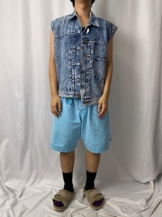 画像2: 80's Levi's 70701 JAPAN製 1st BIGE カットオフデニムジャケット 40 (2)