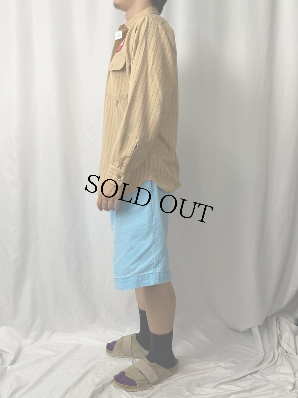 画像3: 60's Duro Prest by Unitog "Coca Cola" ワッペン付き ストライプ柄ワークシャツ (3)