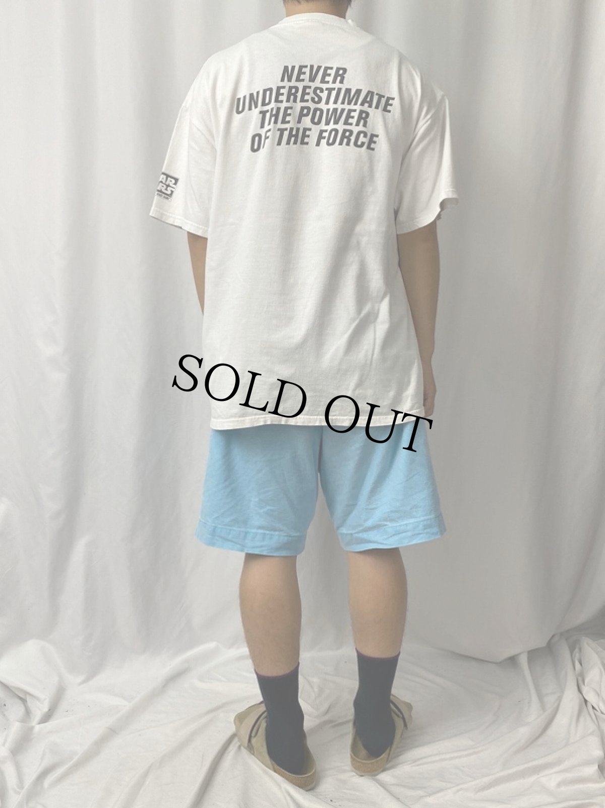 画像5: 90's STAR WARS "NEVER UNDERSTIMATE THE POWER OF THE FORCE" 映画プリントTシャツ XL (5)