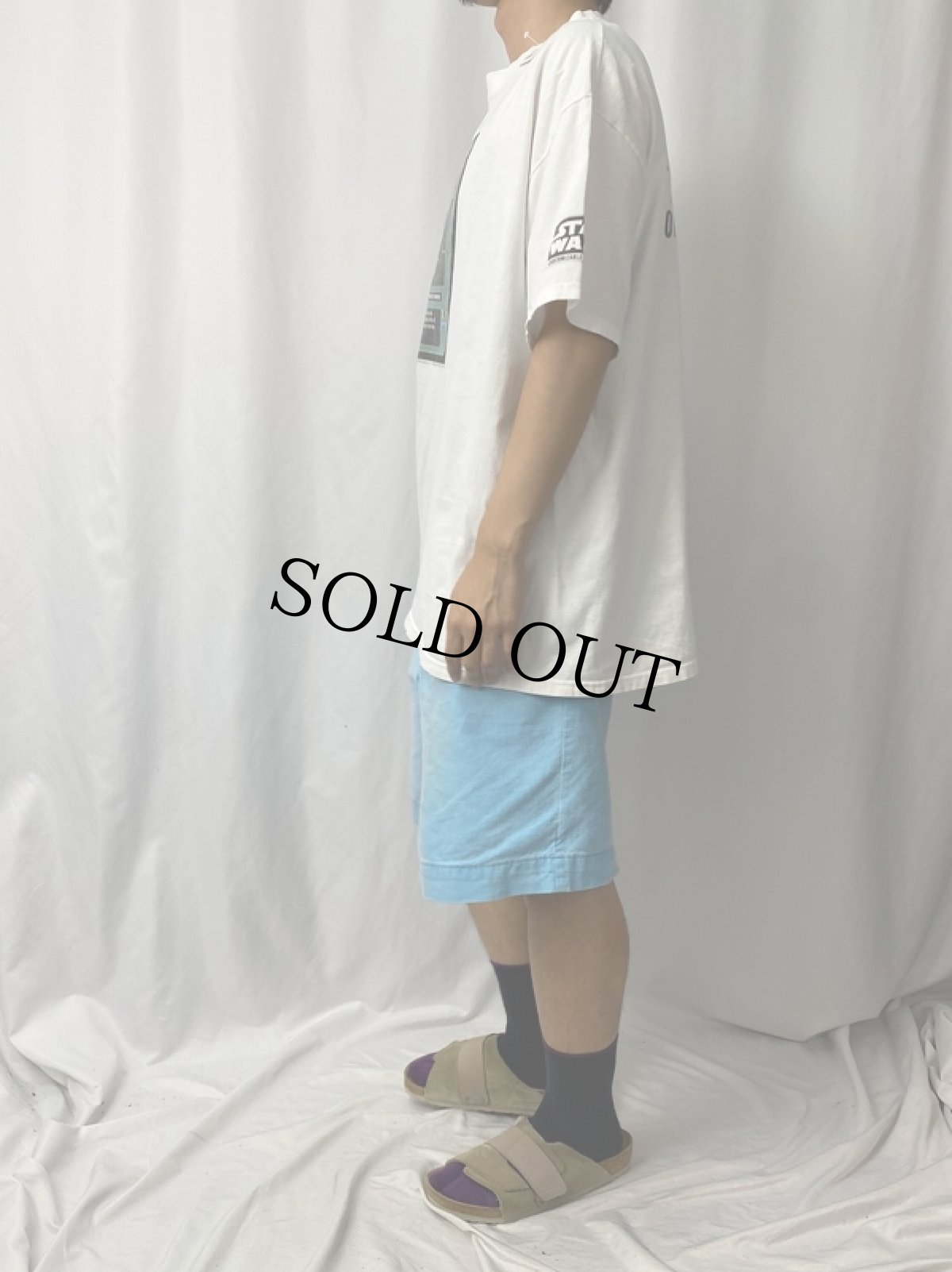 画像4: 90's STAR WARS "NEVER UNDERSTIMATE THE POWER OF THE FORCE" 映画プリントTシャツ XL (4)