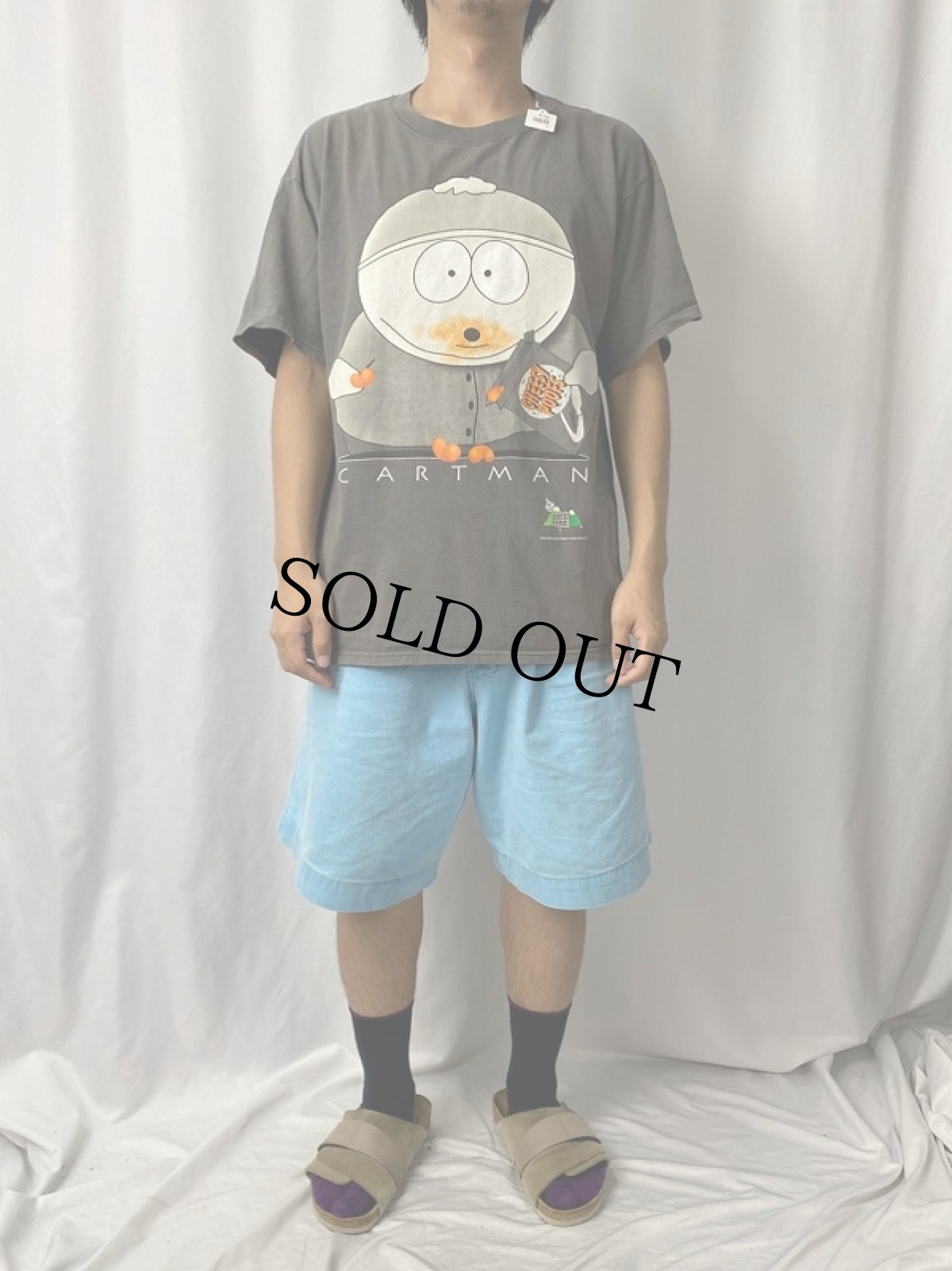 画像2: 90's CARTMAN "CHEESY POOFS" キャラクタープリントTシャツ L (2)
