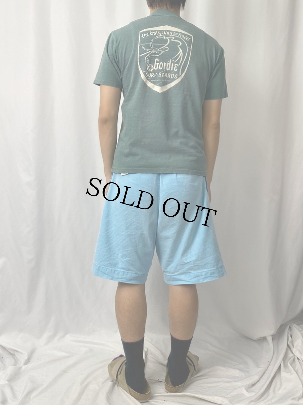 画像4: 70's〜 Gordie SURF BOARDS サーフブランドプリント ポケットTシャツ M (4)