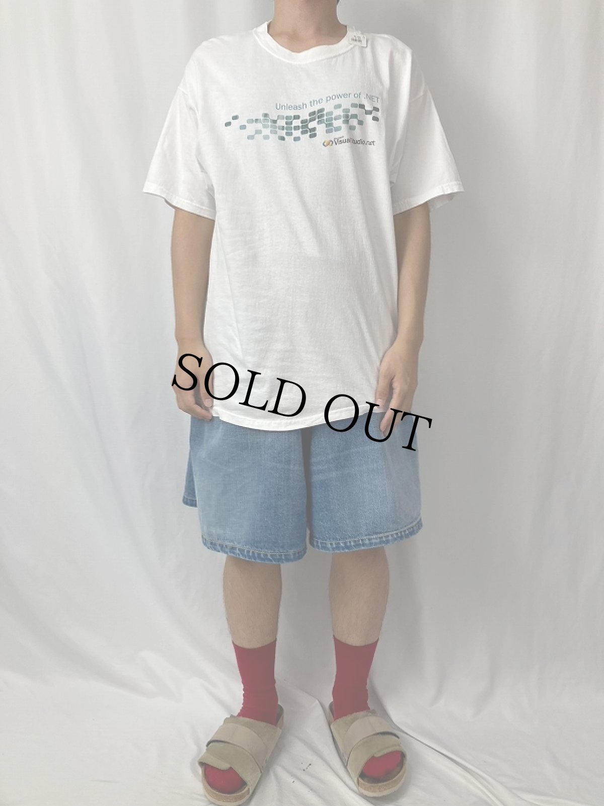 画像3: 2000's Microsoft "Visual Studio. net" コンピューター企業プリントTシャツ L (3)