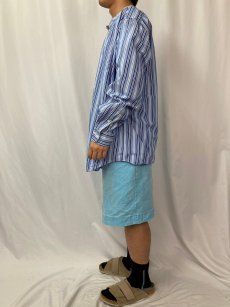 画像3: 【SALE】 POLO Ralph Lauren "POSTBOY" ストライプ柄 TWO-PLYコットンバンドカラーシャツ L (3)