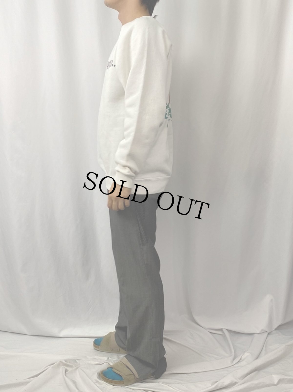 画像4: 80's Budweiser USA製 "Send more Bud!" ビールメーカープリントラグランスウェット L (4)