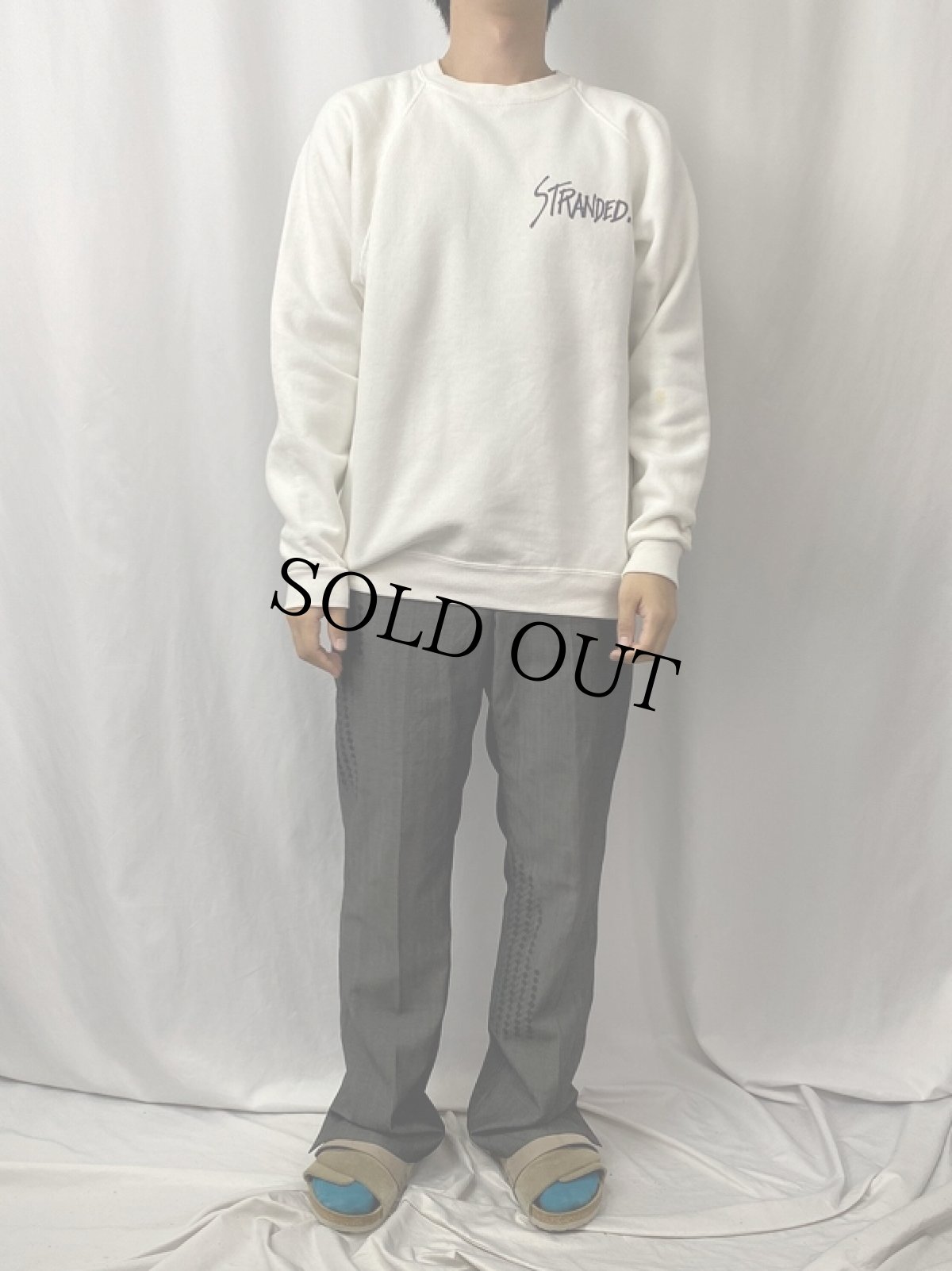 画像3: 80's Budweiser USA製 "Send more Bud!" ビールメーカープリントラグランスウェット L (3)