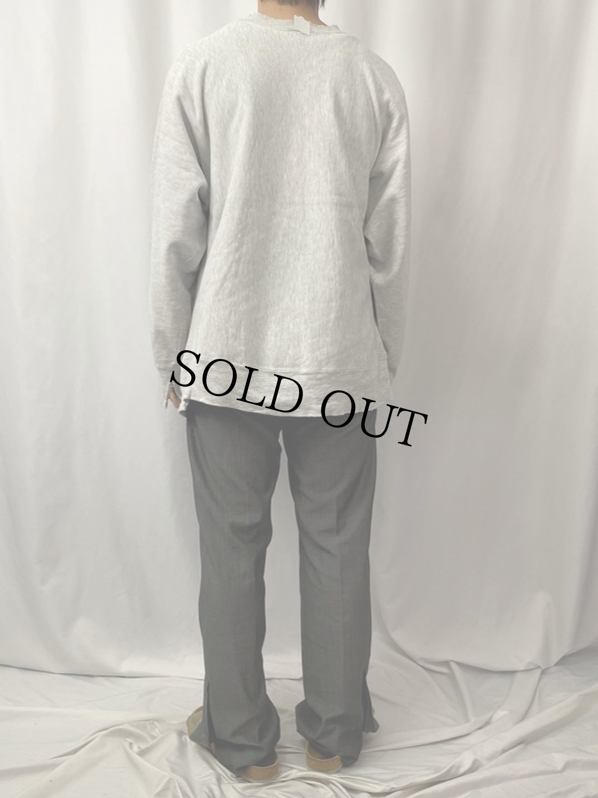 画像4: 80's Champion REVERSE WEAVE トリコタグ USA製 ロゴ刺繍スウェット XL (4)