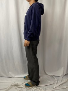 画像3: 80's sportswear USA製 無地ジップアップパーカー NAVY XL (3)