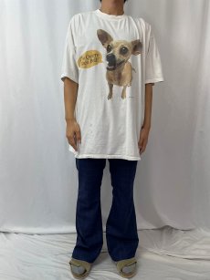 画像2: 90's TACO BELL ファストフードチェーン 犬プリントTシャツ ONE SIZE (2)