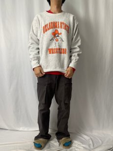 画像2: 90's Lee USA製 REVERSE WEAVE TYPE "OKLAHOMA STATE WRESTLING" レスリングチーム カウボーイプリントスウェット L (2)