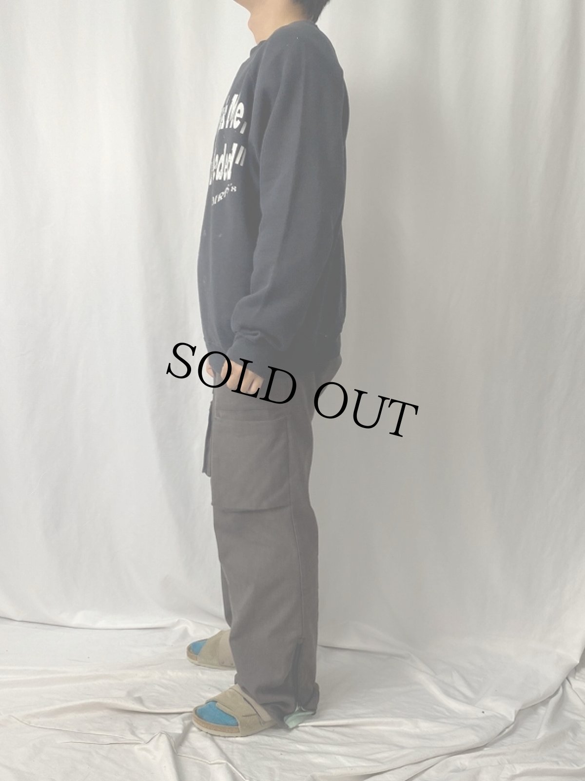 画像3: 90's〜 "Don't Ask Me, I'm Not Needed" ペンキペイント プリントスウェット BLACK L (3)