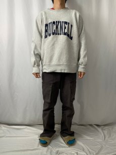 画像3: 90's USA製 REVERSE WEAVE TYPE "BUCKNELI" バックプリントスウェット L (3)