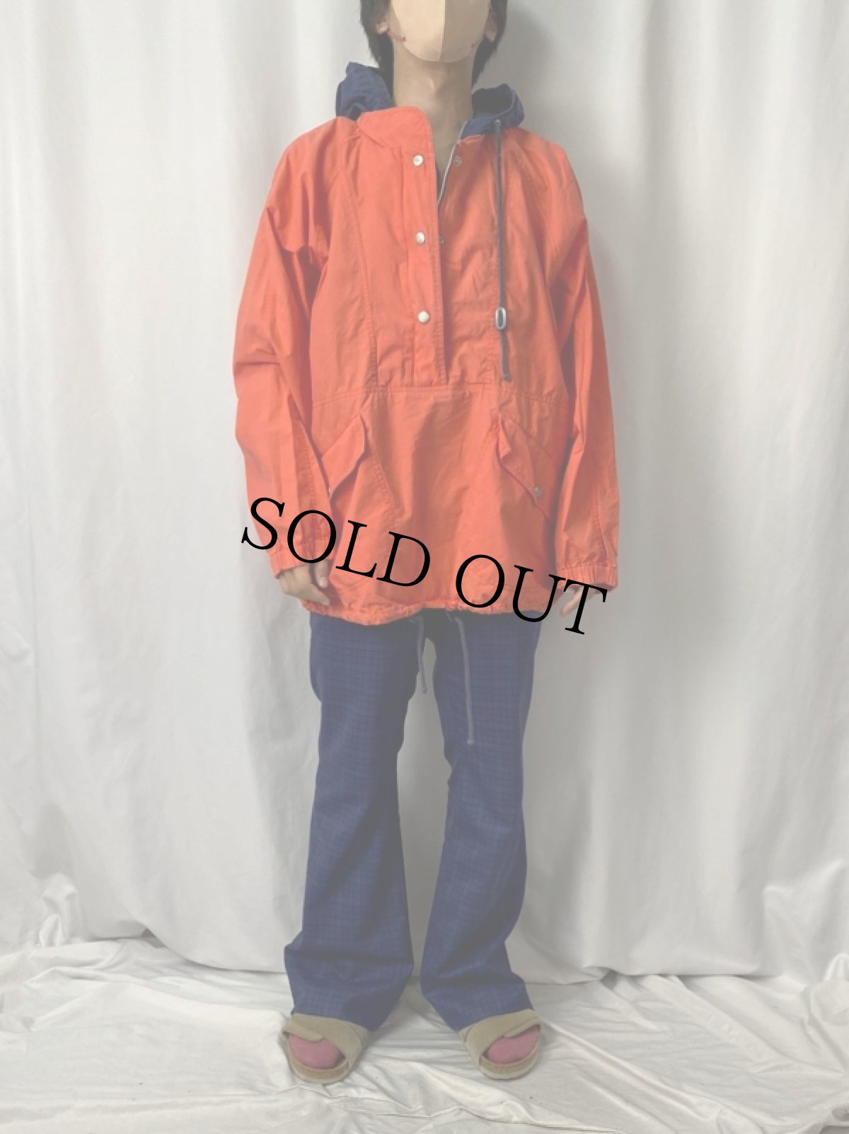 画像2: BRANDON THOMAS SPORT コットンアノラックパーカー L (2)