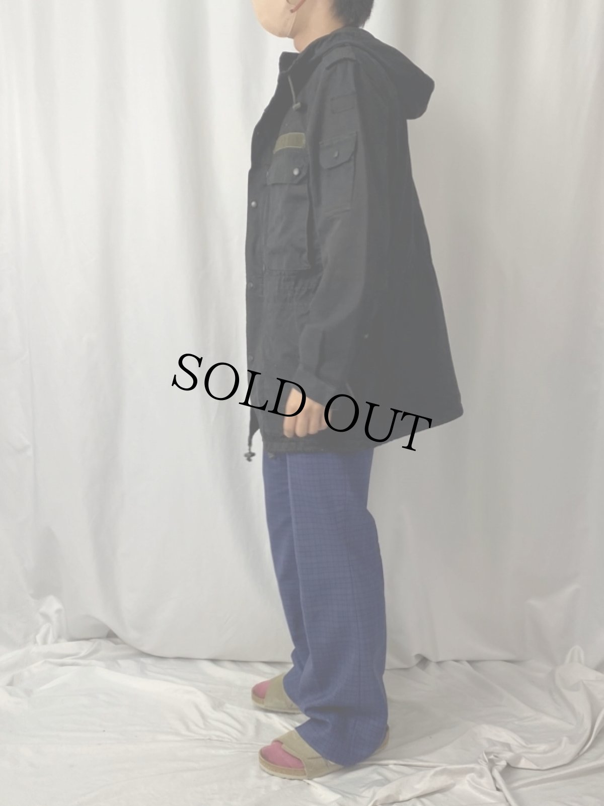 画像3: GERMAN ARMY 後染め フィールドパーカー BLACK (3)