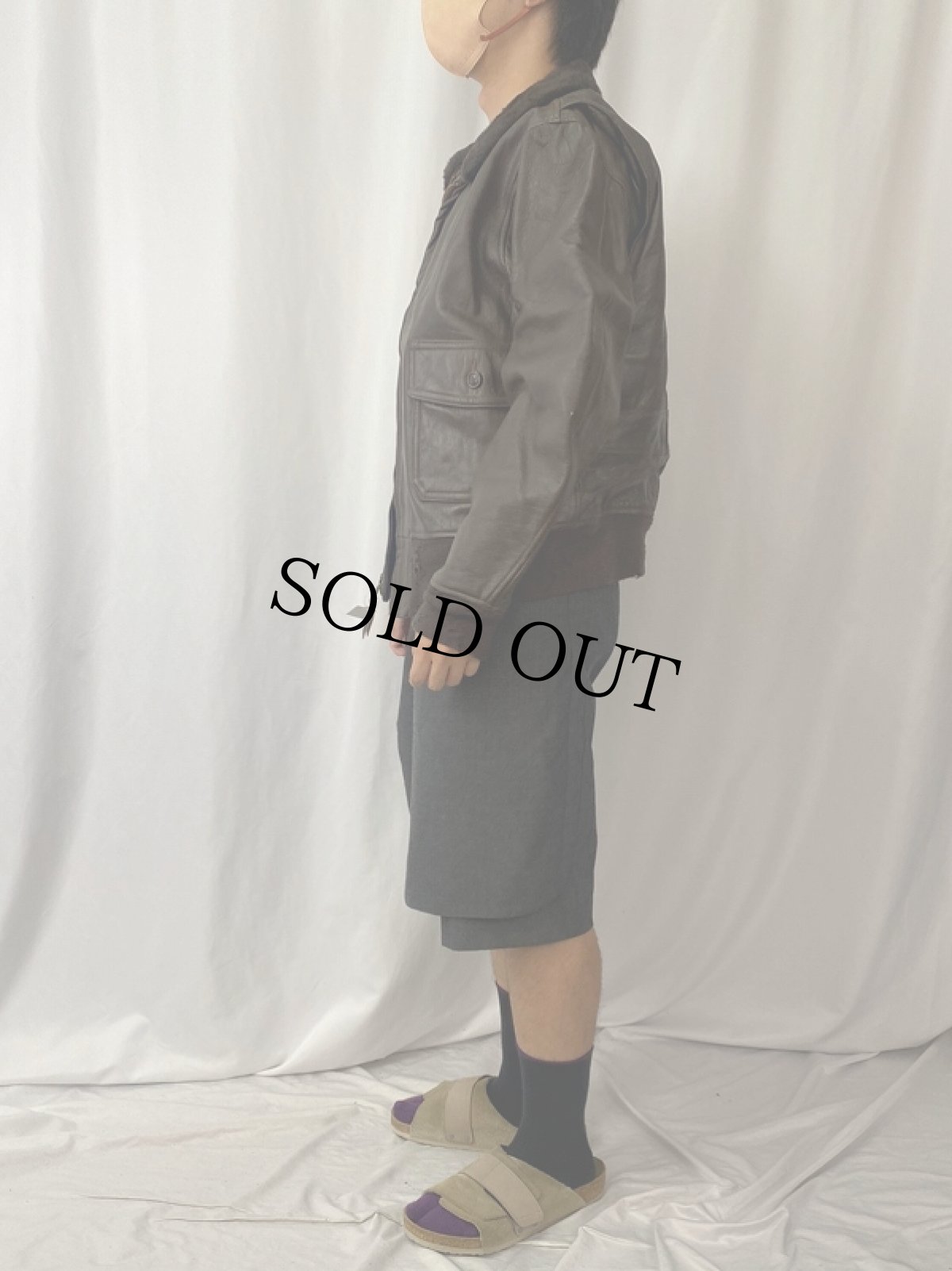 画像3: 70's U.S.NAVY G-1 フライトジャケット SIZE42 (3)