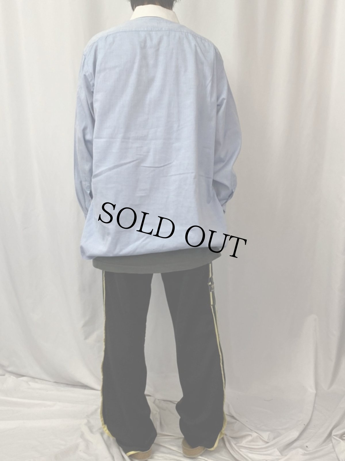 画像4: 90's GITMAN BROS USA製 バイカラーコットンシャツ 17-34 (4)