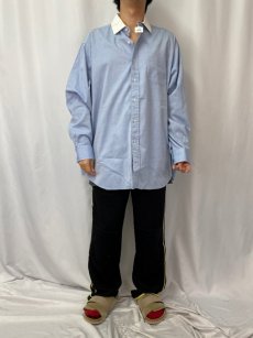 画像2: 90's GITMAN BROS USA製 バイカラーコットンシャツ 17-34 (2)