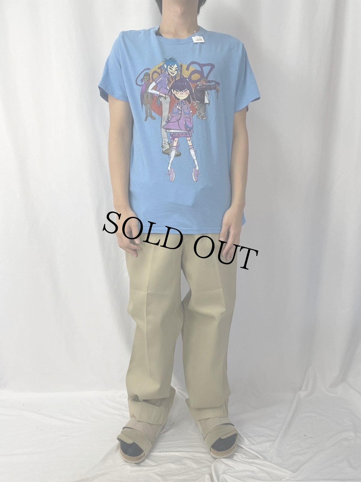 画像2: Gorillaz ロックバンドTシャツ L (2)