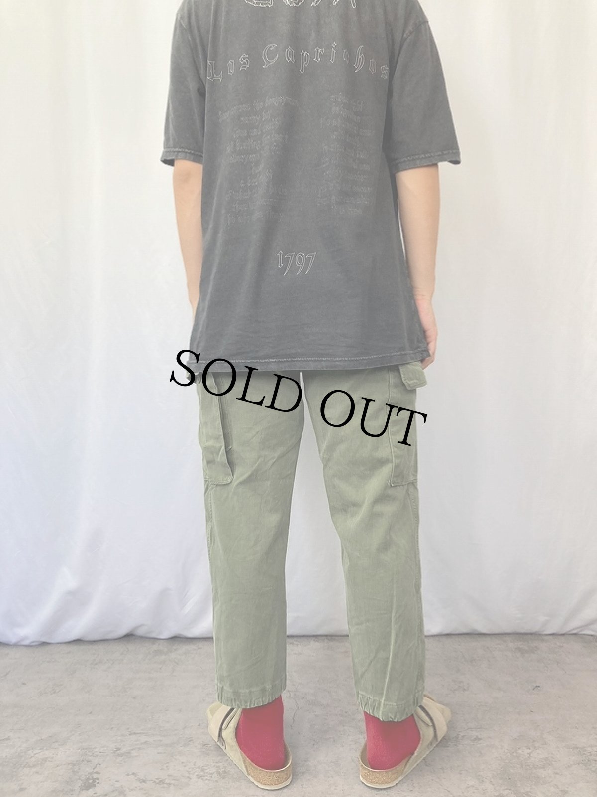 画像3: 60's FRENCH ARMY M-47後期 ヘリンボーンツイルカーゴパンツ W31 (3)