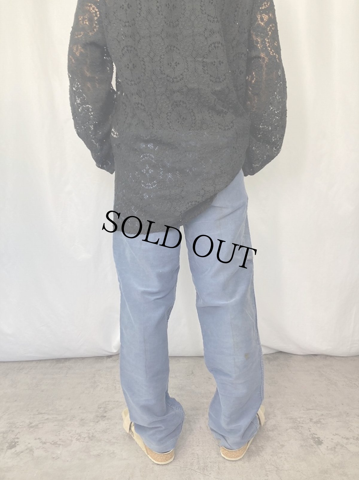 画像3: 50〜60's FRENCH モールスキンワークパンツ W31 (3)